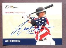 2007 Just Autographs #44 Justin Sellers Autographed Signed AUTO Stockton Ports