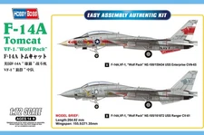 Hobby Boss Models 80279 1:72 F-14A Tomcat VF-1, Wolf Pack Military Plane Kit