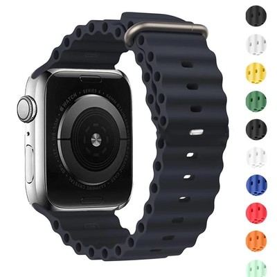 Silicone Strap for Apple Watch Ultra Series 9 8 7 6 5 4 bracelet correa iWatch
