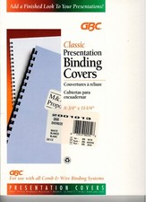 GBC 25 Classic Presentation Binding Covers 8.75 x 11.25 25 sets White