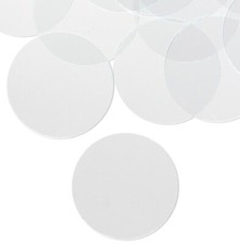 Design Element, Glass, 20 Clear Flat 1.5 Inch Circles with Grounded Edges