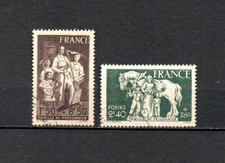 FRANCE 1943  .  N°s  585 et 586 .  Oblitérés .