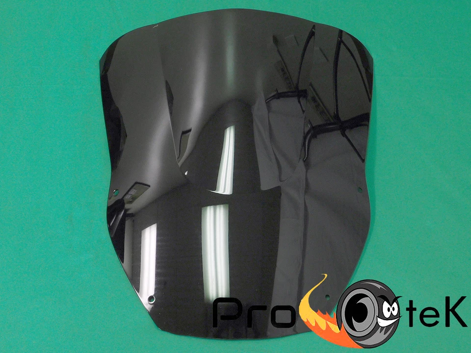 00-2001 Kawasaki Ninja ZX12R ABS Smoke Black Double Bubble Windscreen Windshield - Image 2 of 2