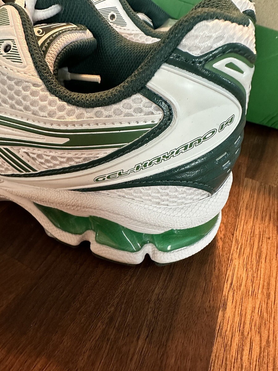人気☆ASICS X ARITZIA☆ GEL-KAYANO 14 WHITE LEPRECHAUN Asics x Aritzia Gel Kayano 14 Green White Leprechaun. Sz Men