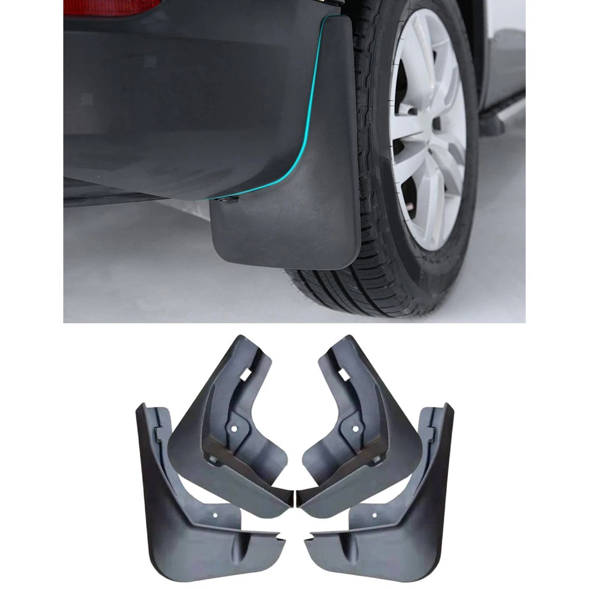 4Pcs Car Mudguard Front Rear Wheel Fenders Spare Parts Anti Splash Guards