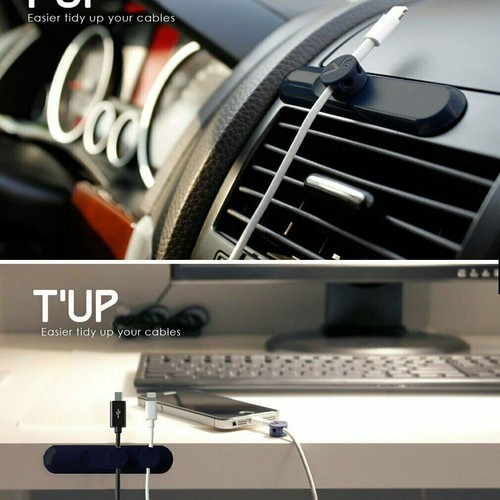 1x Magnetic Cable Clip Organizer Wire Cord Management Desktop Winder Line Holder - 第 6/7 張圖片