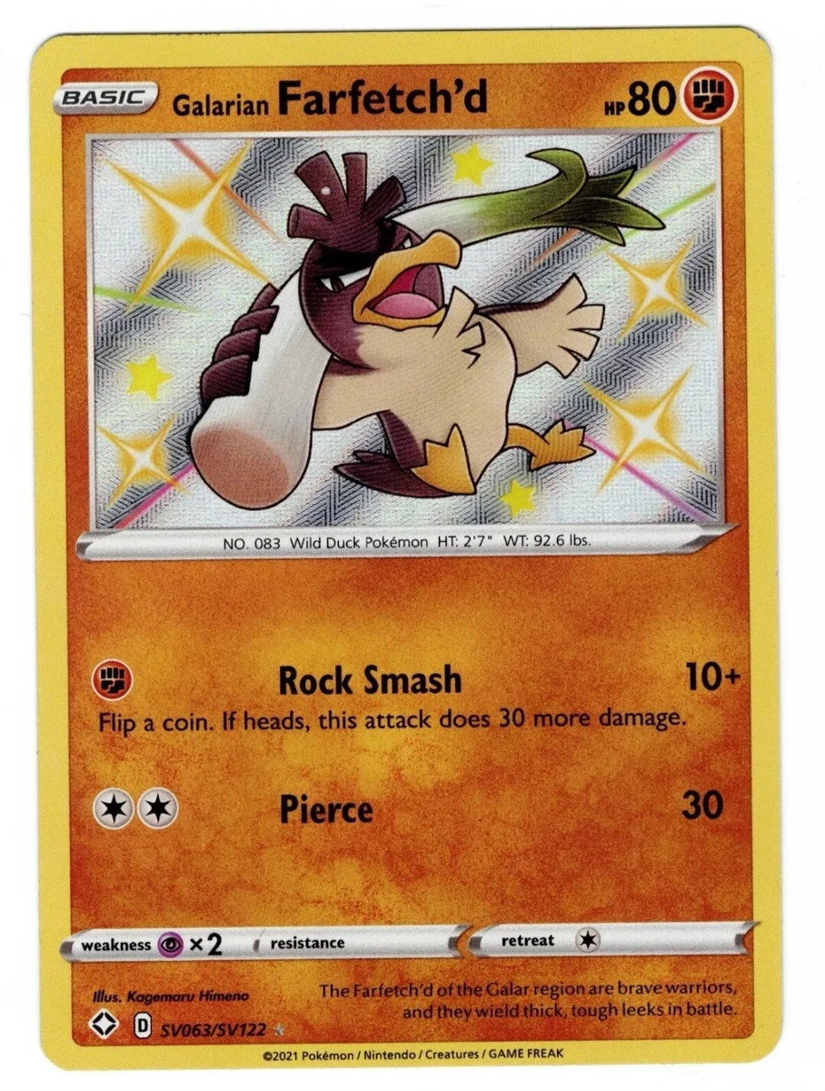 Galarian Farfetch'd Pokémon TCG Cards for sale | eBay
