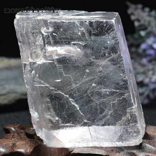 1ps Natural Iceland Spar Quartz Crystal Mineral Teaching Specimen Healing 50-70g - 第 1/8 張圖片