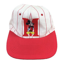 Vintage MICKEY UNLIMITED Mickey Mouse M Logo Elastic Back Hat Cap Disney Child