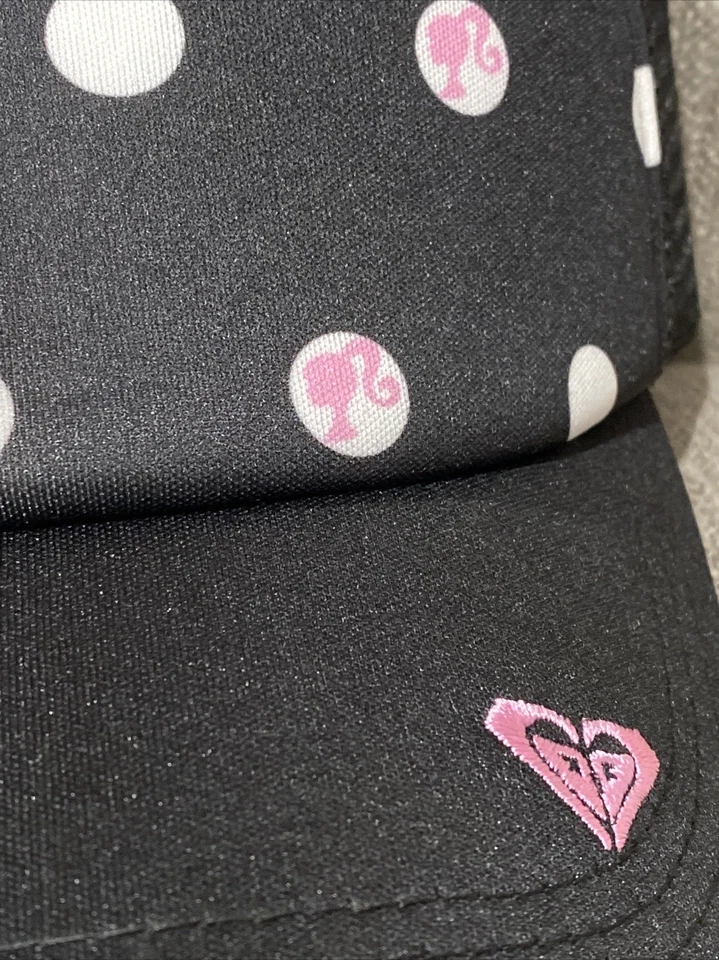 Roxy X Barbie Lunares Negro Sombrero Niñas Talla Snap Sombrero Ajustable Foto 2 de 4