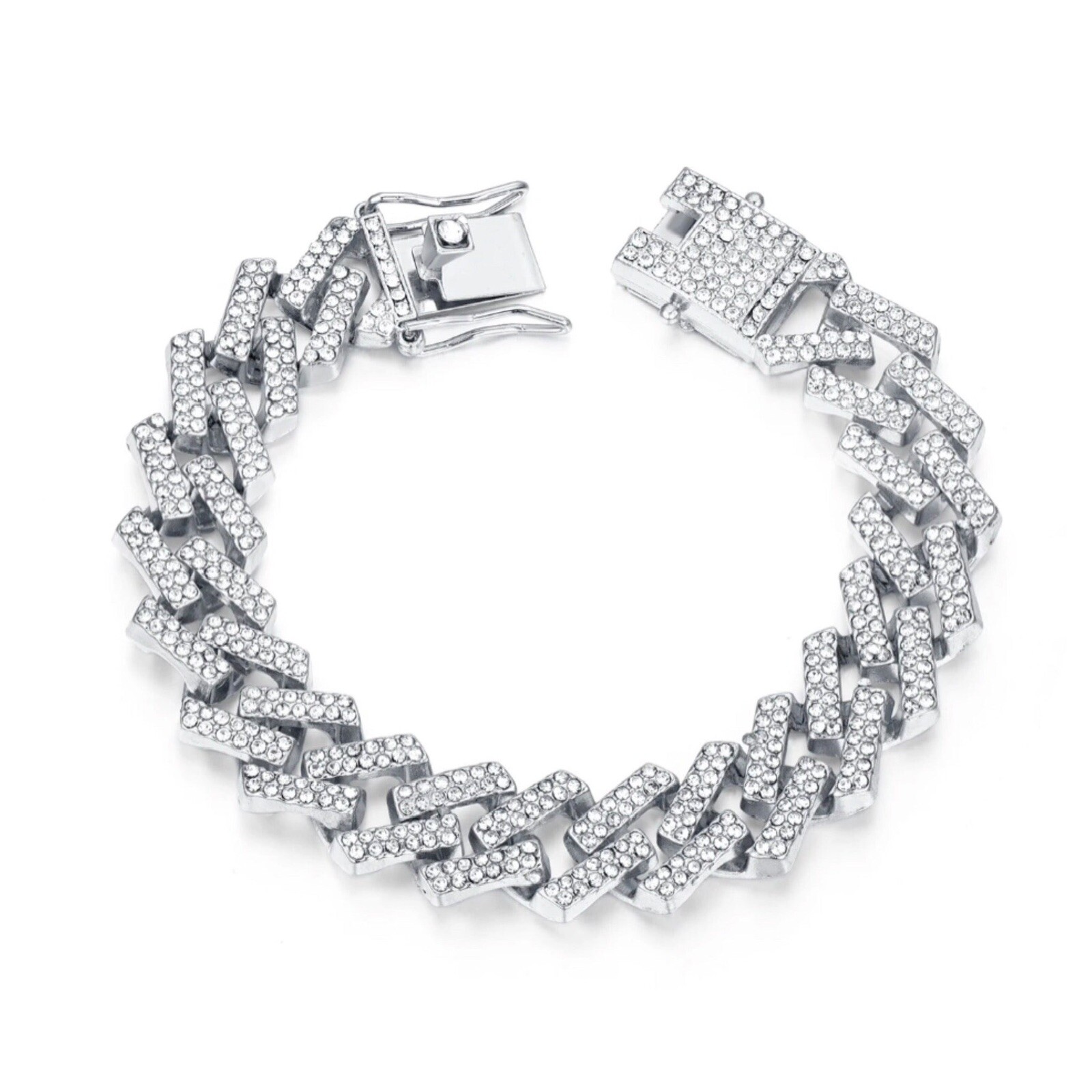 Bracelet dragon ice or blanc 18k le cadeau d'exception pour homme audacieux