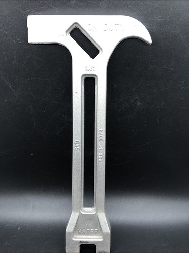 On Duty 4 in 1 Emergency Tool - Gas Water Shutoff Entry Pry-Bar Made In USA    A