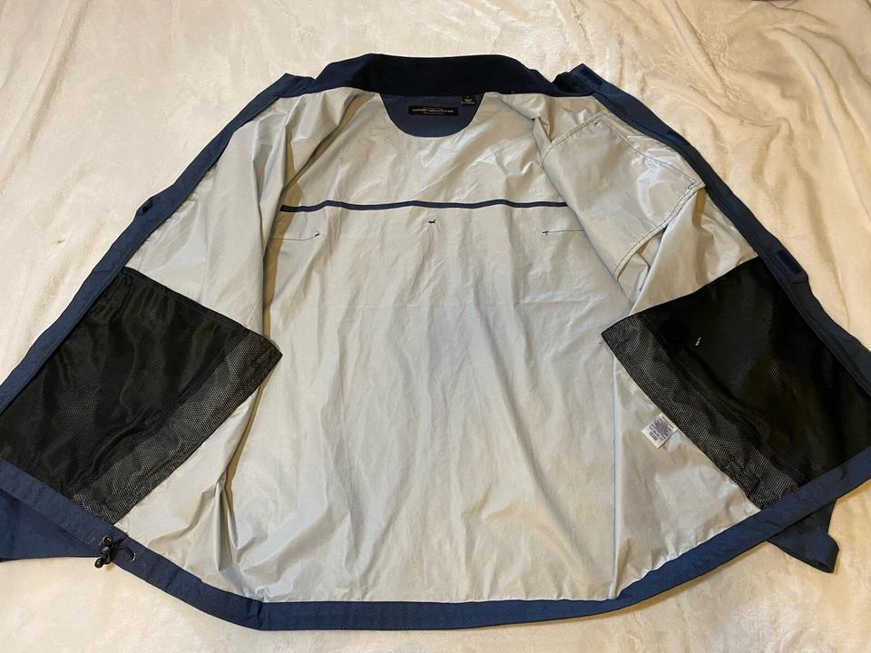 Cortavientos de golf Carnoustie para hombre talla L azul cremallera completa manga larga ventilada Foto 4 de 4