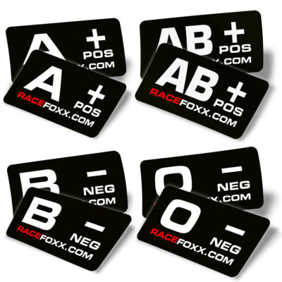 Blutgruppen Aufkleber Sticker Blutgruppe A+ A- B+ B- AB+ AB- 0+ 0-