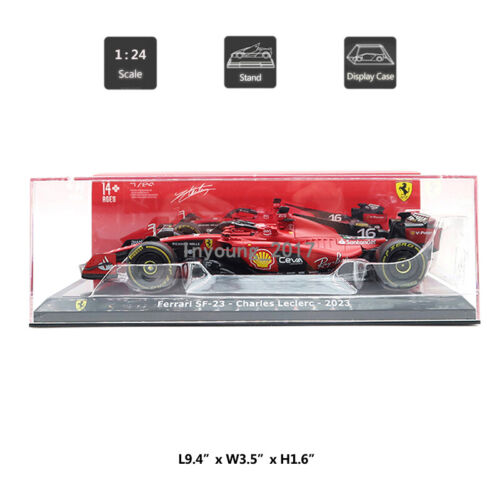 1:24 2023 Ferrari SF-23 #16 Charles Leclerc Racing Car Diecast Metal Model Car - Picture 2 of 17