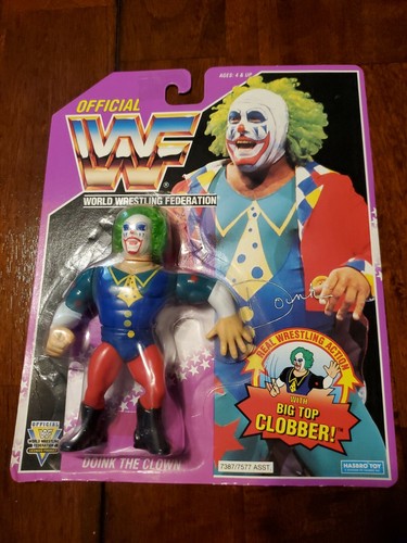1993 Purple Card Hasbro WWF Doink the Clown Wrestl...