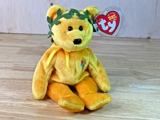 VICTORY THE BEAR - TY BEANIE BABY- STORE EXCLUISIVE - OLYMPICS TORCH MWTAGS