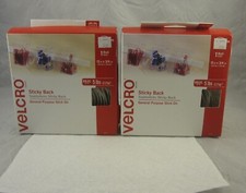 Hook and Loop Sticky Back Fastener 15 feet x 3/4 inch White NEW Lot of 2