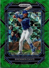 BRENNEN DAVIS 2023 PANINI PRIZM GREEN SCOPE PARALLEL BASE CARD 13/75