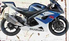 Suzuki GSX R1000 2005 Aged Vintage Photo Print A4 Retro poster