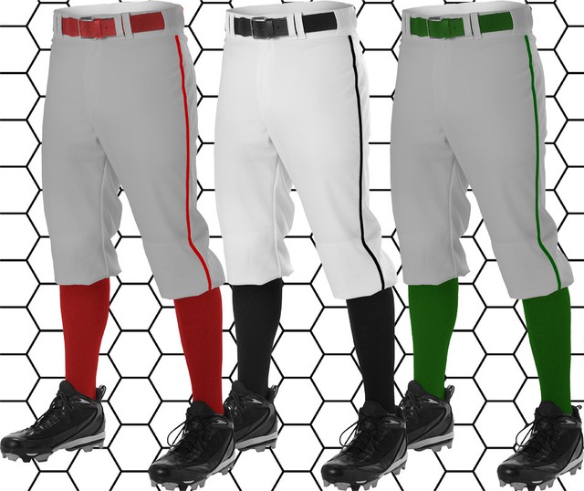 Alleson Athletic Adult Mens Knicker Baseball Pants With Piping Braid