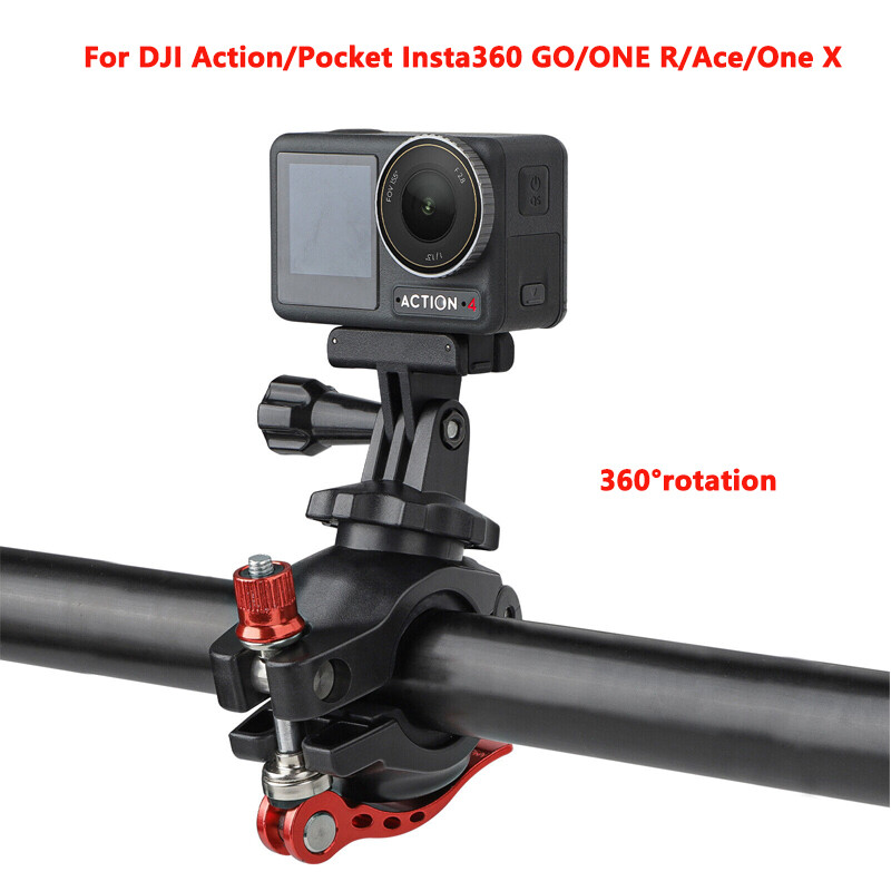 Bike 360° Revolve Mount Clamp for DJI Action /Pocket Insta360 GO