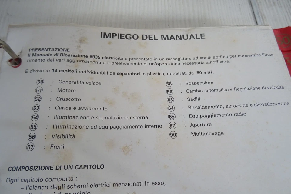 manuale officina Citroen XM 1989 catalogo impianto elettrico motore radio - Immagine 4 di 4