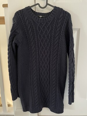 Uniqlo Cable Knit Crew Neck Long Sleeved Mini Dress XS | eBay