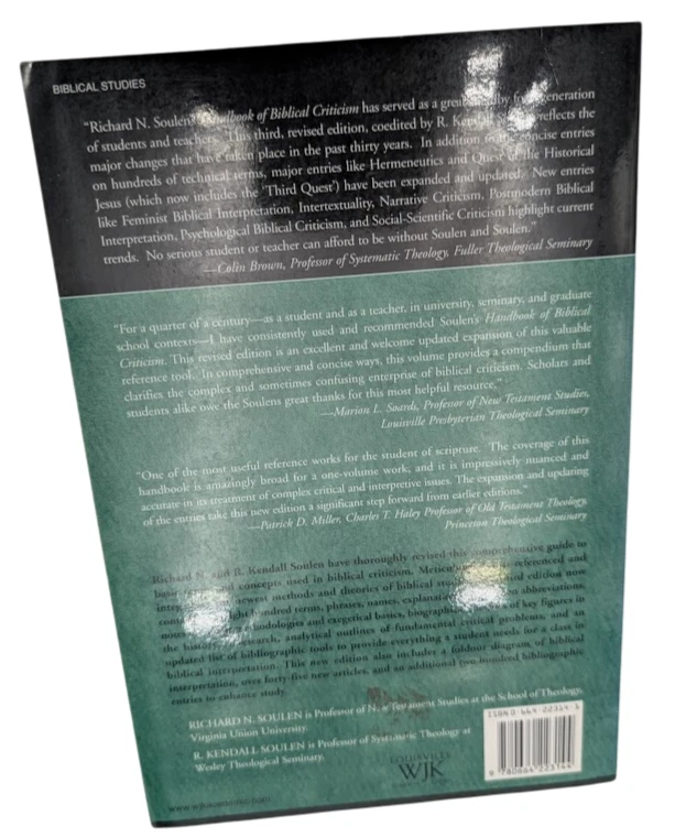 Handbook of Biblical Criticism: Third Edition, Revised & Expanded Paperback 2001 - Image 2 of 4