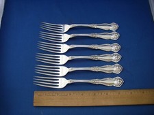 SET OF 6 Wm Rogers & Son ARBUTUS (1908) DINNER FORKS- 7 1/2 Inch