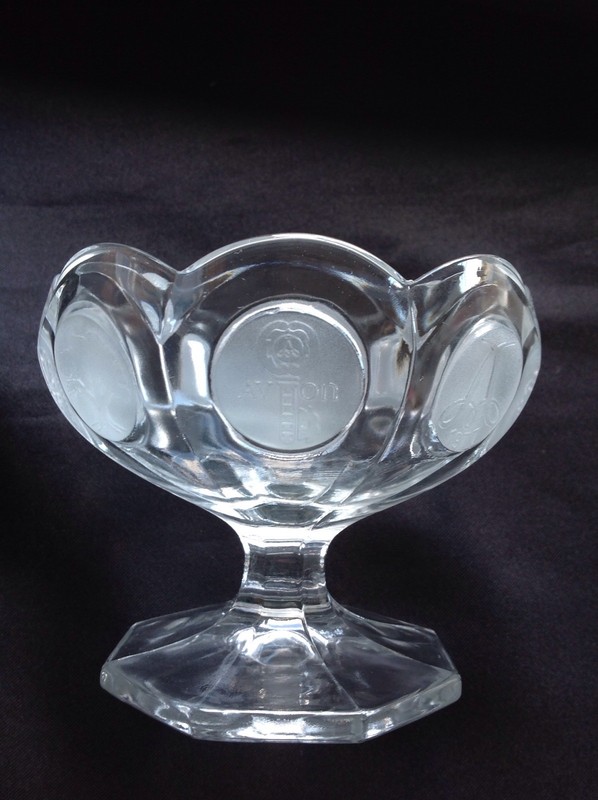 Vintage Avon Anniversary Glass Candy Dish