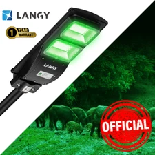 LANGY Solar hog light for hunting ,motion active green Light for Hunting