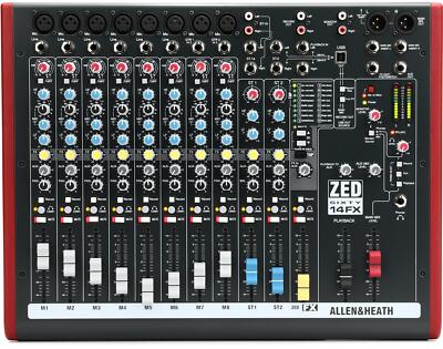 Allen & Heath ZED60-14FX 14-channel Mixer with USB Audio Interface and Effects