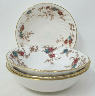 Minton Ancestral S376 4 x 5,25 Zoll Obst Untertasse oder Dessertschale