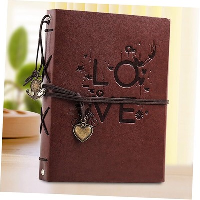 Photo Album Scrapbook with 4x6 120 Pockets and 30 Pages Black Thick L-Size LOVE