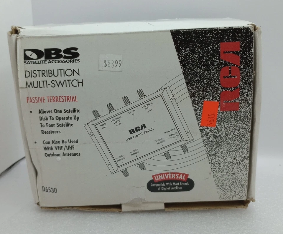 BRAND NEW RCA- DBS - 4 Way Bistribution Multi-Switch, Model D6530 Vintage Part - Image 3 of 4