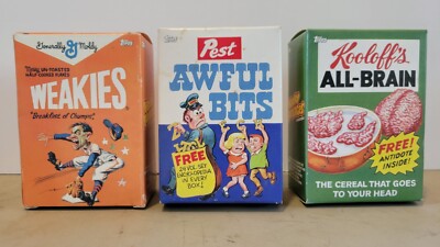 WACKY PACKAGES LOT Cereal Box Flashback Weakies Awful bits All Brain 