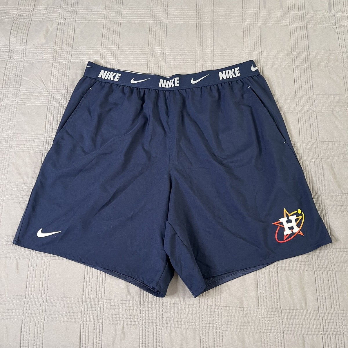 Houston Astros Nike Mens Space City Shorts Size 3XL Blue Pockets
