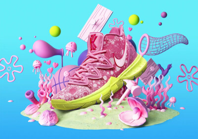 kyrie 5 spongebob pink