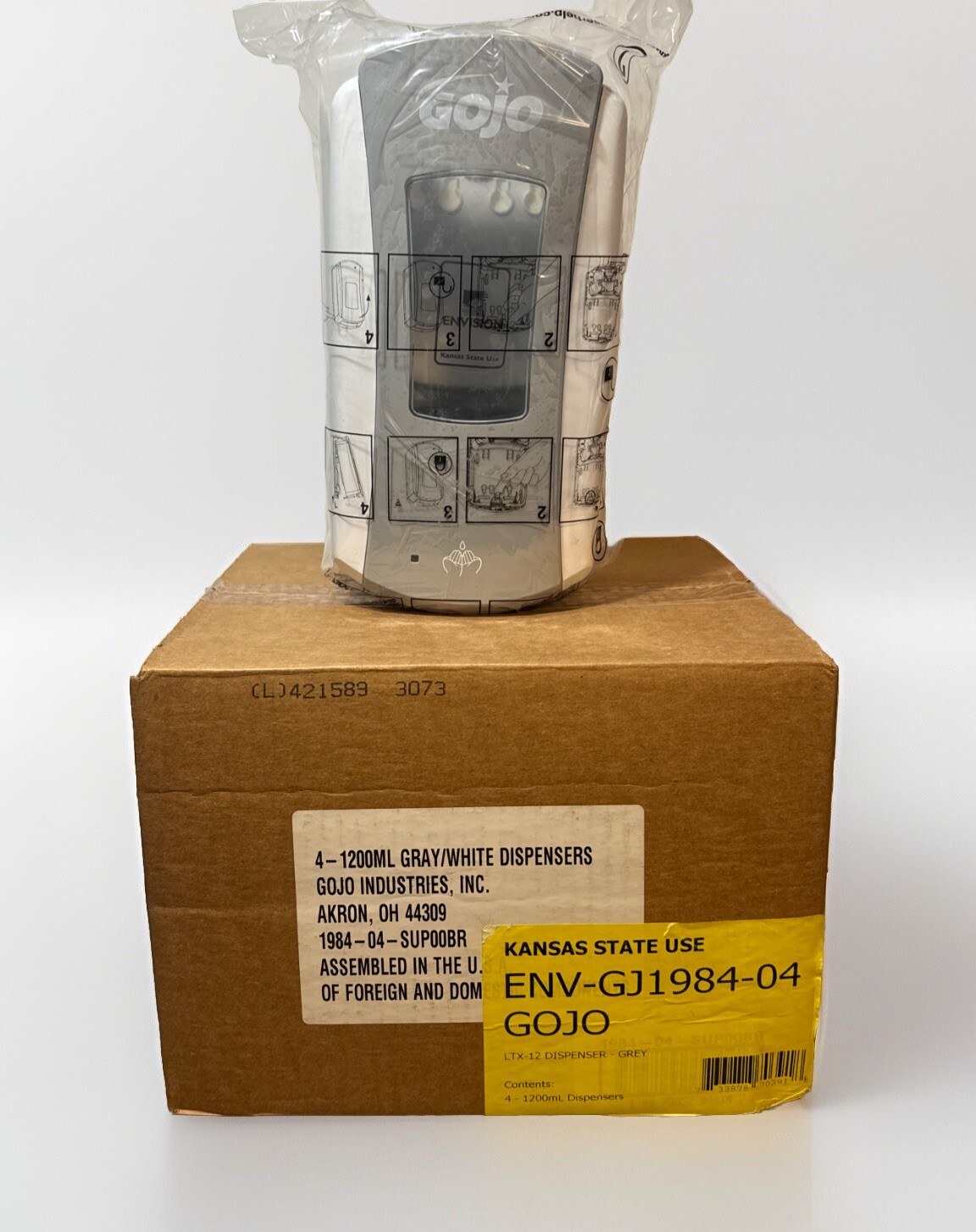 Gojo Automatic Soap Dispenser Gray/White 1200ML LTX-12 - 4 Pack