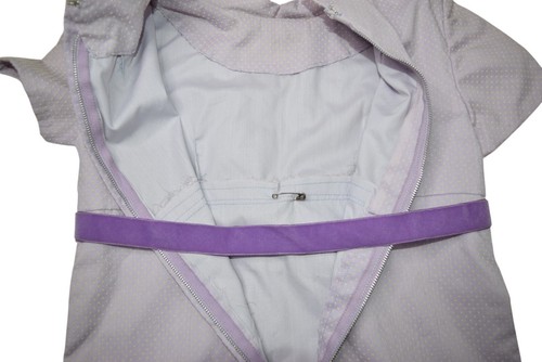 Vintage 60s Dress Women Small Purple Polka Dot Short Sleeve House Belted 70s Mod, Size S, $24.94 - Photo 7