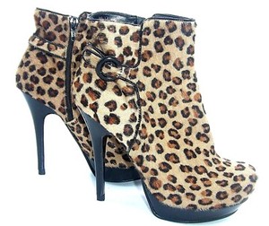 dune leopard print ankle boots