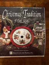 Counted Cross Stitch Christmas Tradition 9" Tree Skirt Kit NEW 1992 1914