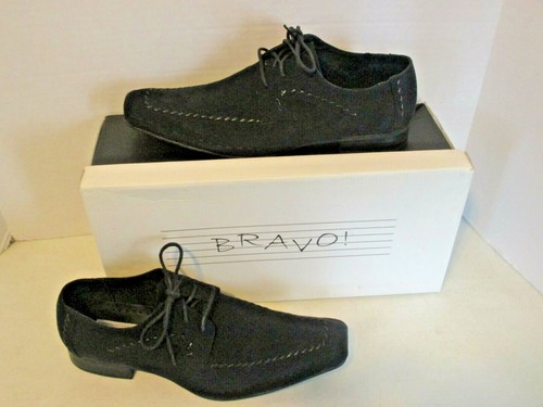 Bravo! Smoking Schuhe Herren 8,5 Sutter schwarz Wildleder eckige Zehenpartie formelle Kleidung J77 - Bild 1 von 4