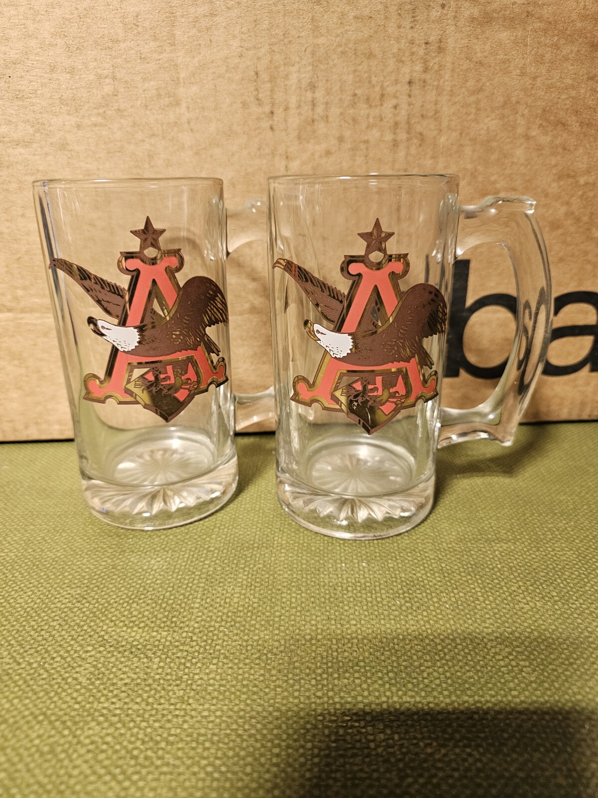 Vintage Anheuser Busch Glass Beer Mugs eBay