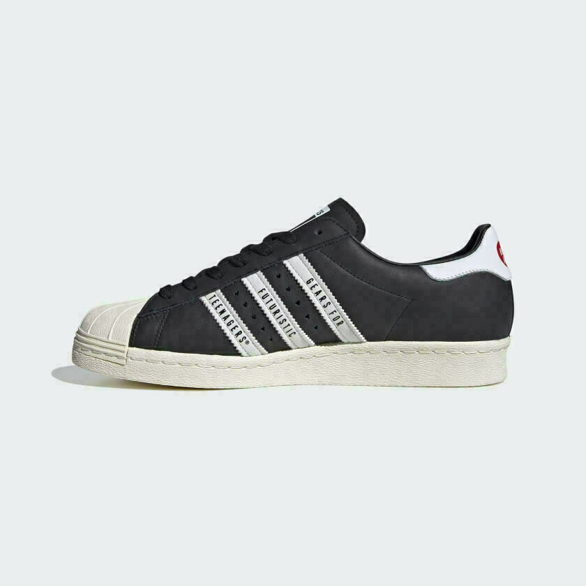 あゆみ Adidas Men's Black White Superstar 80s HUMAN MADE Size 11.5