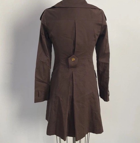 MILLY of New York Gold Tone Accent Hardware Long Coat Size 4 - Picture 3 of 10