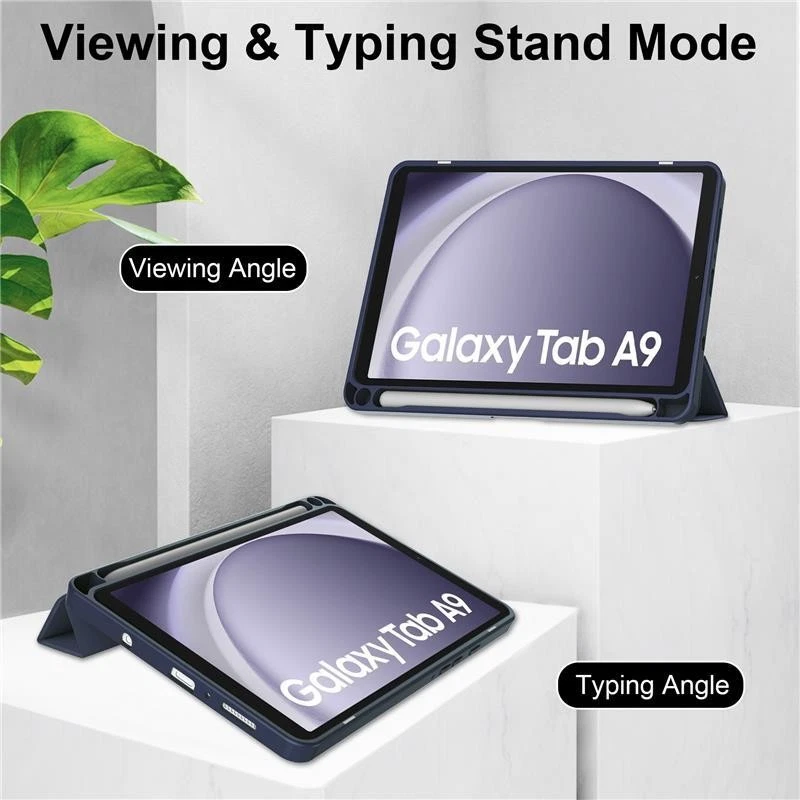 Leather Tablet Case Cover For Samsung Galaxy Tab A9 8.7 / A9 Plus Stand Folding - Image 3 of 4