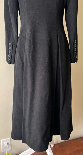 David Hayes Vintage schwarz Wolle zweireihig Mantel Kleid Damen 6 - Bild 10 von 19