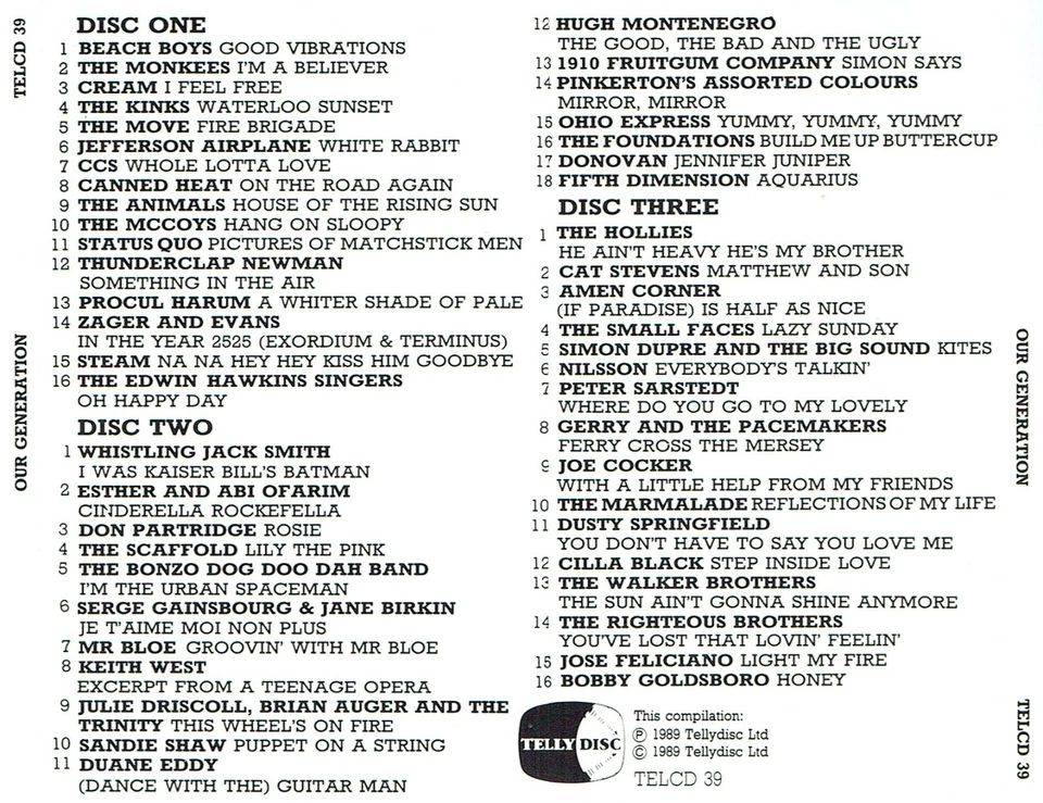 (3CD's) Our Generation - Thunderclap Newman, Zager And Evans, The McCoys, Cream - Bild 2 von 2